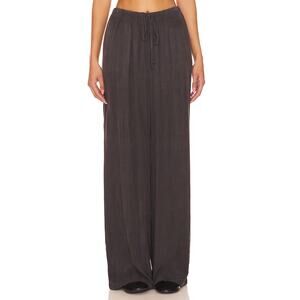 Bella Dahl Easy Black Rayon Pleated Wide Leg Pant Size S